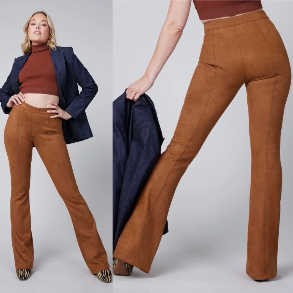 Spanx Faux Suede Flare Pants, M